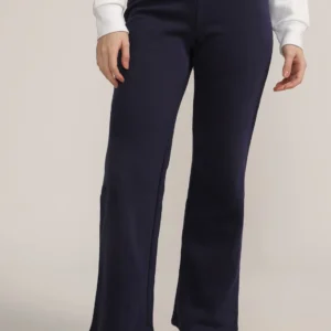 Calça de Moletom GAP Reta Logo Bordado Azul-Marinho