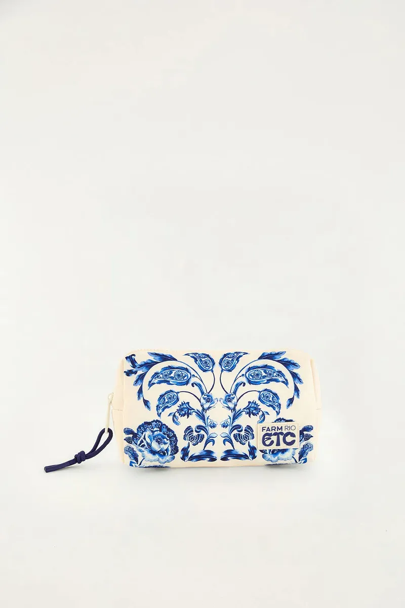 Maxi Necessaire Ora Bolas M Porcelain Branco Florido - Farm