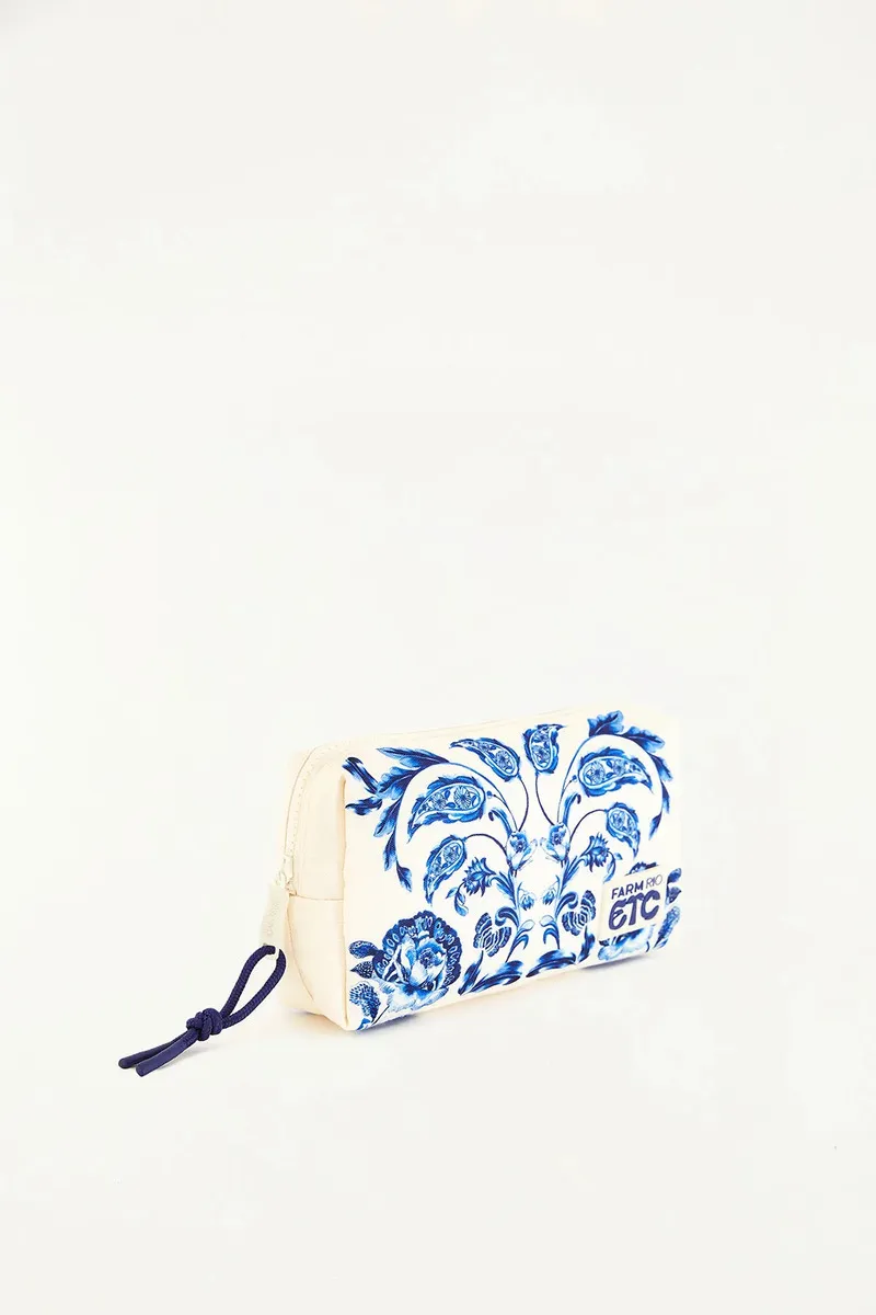 Maxi Necessaire Ora Bolas M Porcelain Branco Florido - Farm - Imagem 3
