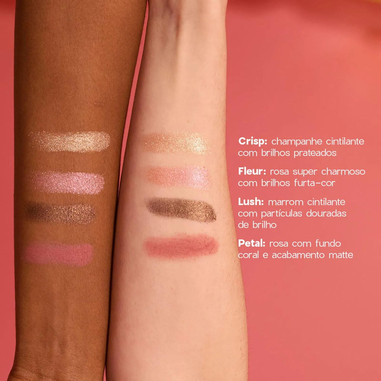 Kit Trio Glossy Rosé Pink - Paleta + Batom + Blush - Océane - Imagem 4
