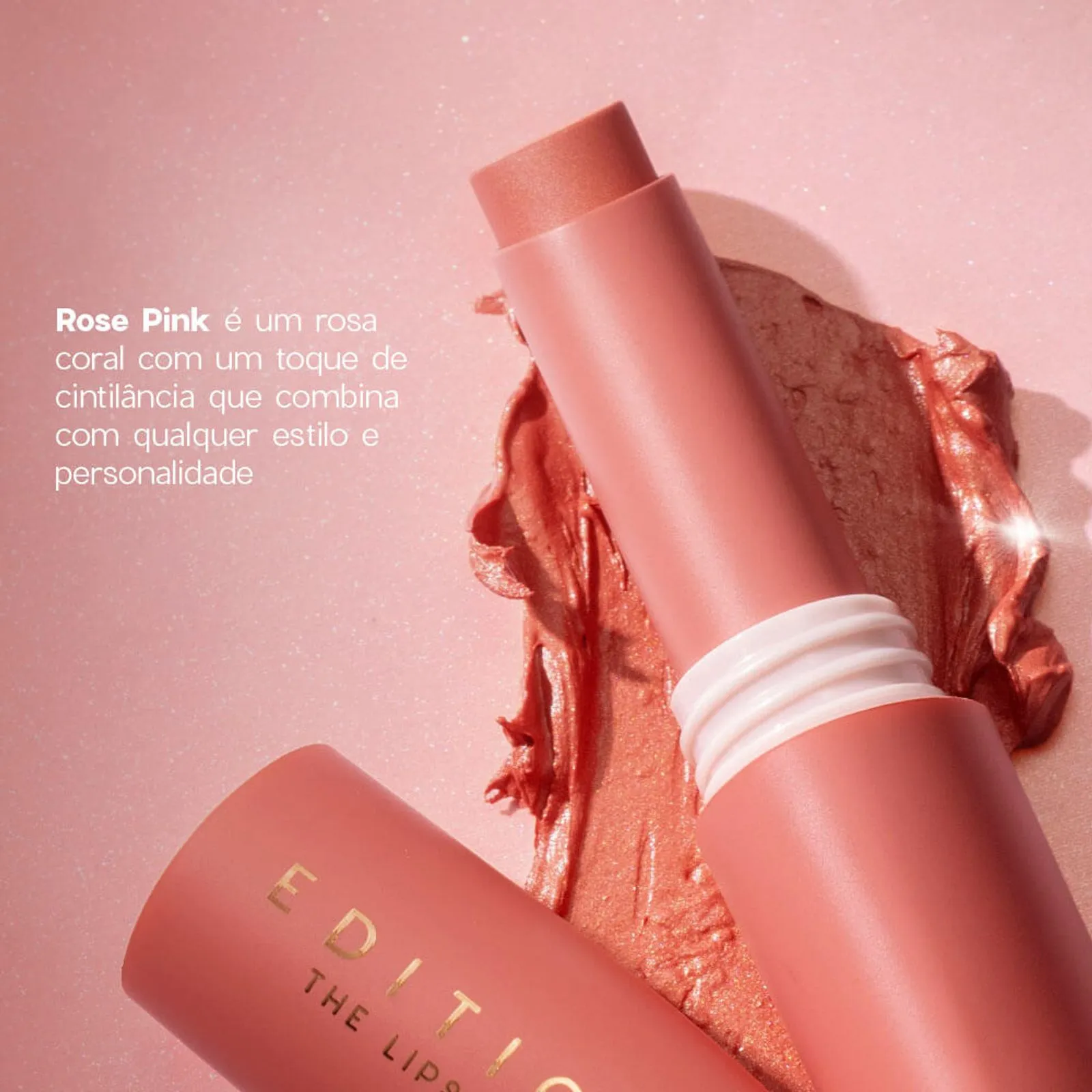 Kit Trio Glossy Rosé Pink - Paleta + Batom + Blush - Océane - Imagem 7